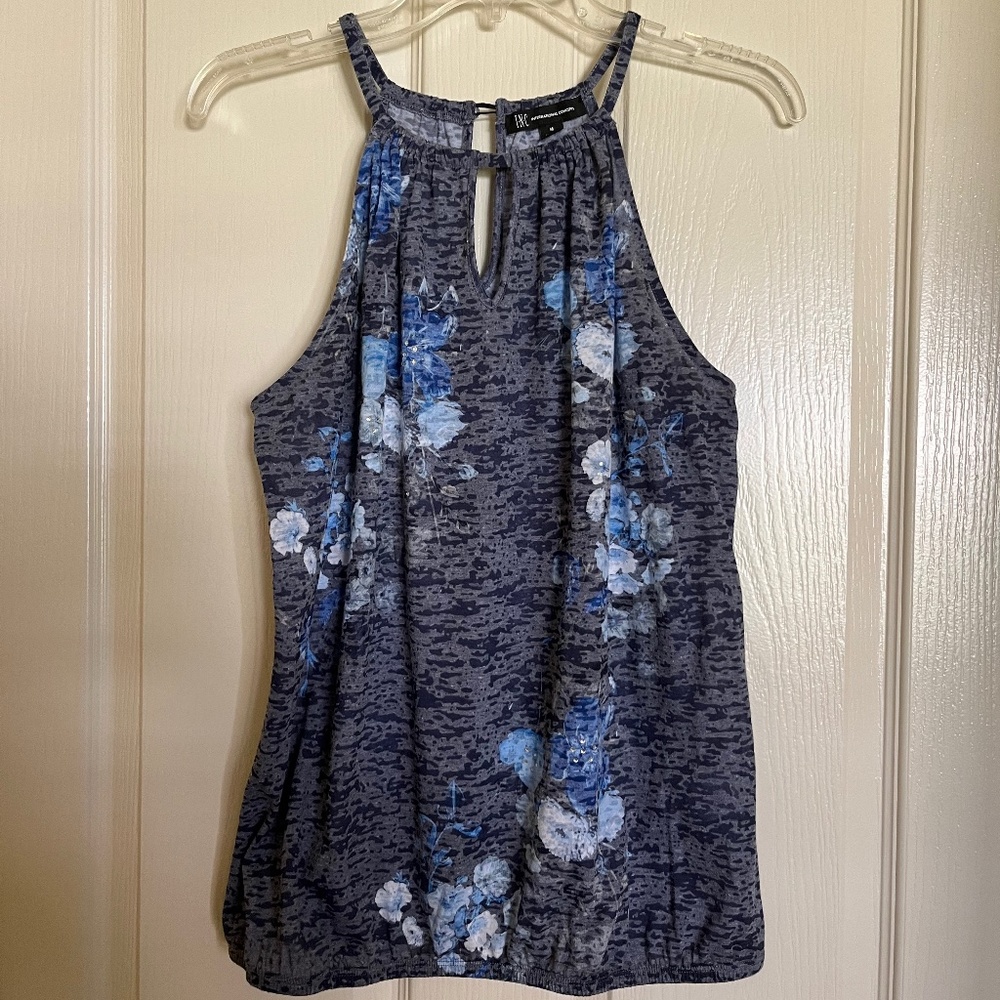 Inc Gray Tank with Embelishments